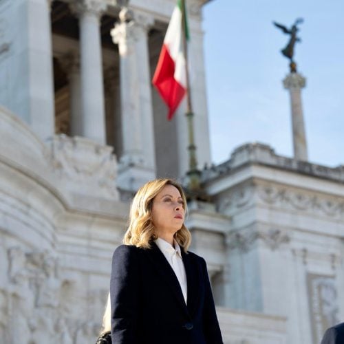 Giorgia Meloni during a past event. PHOTO/@GiorgiaMeloni/X