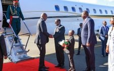Mozambique President Daniel Francisco Chapo arrives in Kenya for state