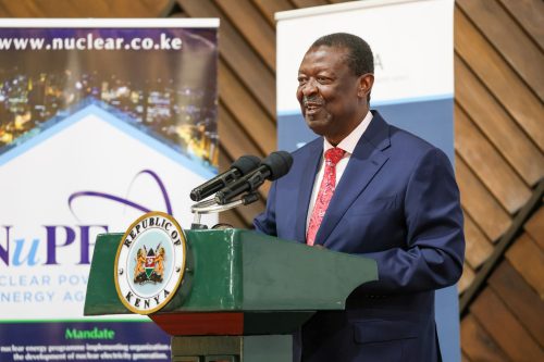 Musalia Mudavadi during the International Conference on Nuclear Energy (ICoNE) in Nairobi on Thursday, March 26, 2026. PHOTO/@MusaliaMudavadi/X