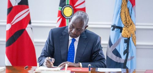 President William Ruto assents to the Judges’ Retirement Benefits Bill at State House, Nairobi. PHOTO/@WilliamsRuto/X