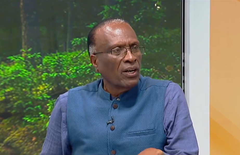 Prof. Karanja Njoroge, the Friends of Karura Forest Association Board Member. PHOTO/Screengrab by People Daily Digital/https://www.facebook.com/watch/?v=4235018723386386
