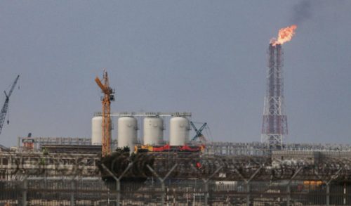 Qatar oil refinery factory.PHOTO/@SriLankaTweet/X