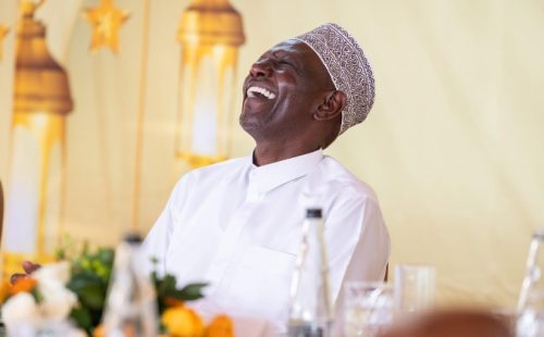 President William Ruto laughing during the Idd-ul-Fitr Luncheon, Kisumu State Lodge, on Friday, March 20, 2026. PHOTO/@WilliamsRuto/X