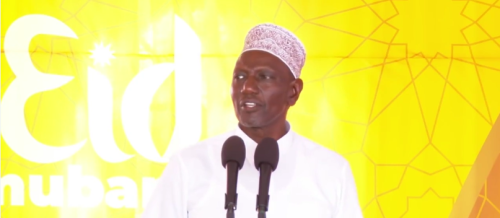 President William Ruto addressing duringthe Idd-ul-Fitr luncheon held at Kisumu State Lodge.PHOTO/People Daily screengrab from a video posted by@WilliamsRuto/X