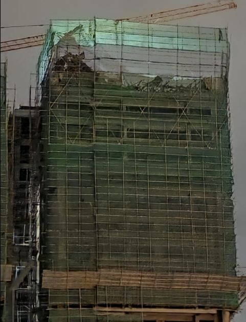 Image of the Westland building that partially collapsed along School Lane. PHOTO/Screengrab by People Daily Digital/https://web.facebook.com/NewdayTV254/FB