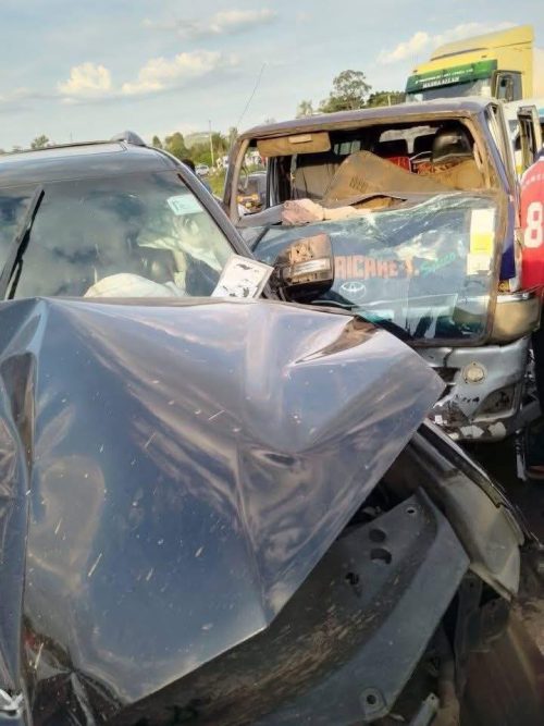The traffic accident scene at Otonglo in Kisumu