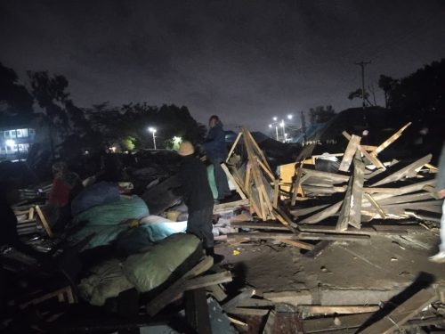 A section of the demolished stalls at Uhuru market along Jogoo Road. PHOTO/https://www.facebook.com/paul.njoroge.792197