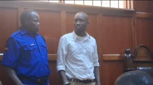 Eliud Kiprotich Rono appears before Milimani Principal Magistrate Daisy Mutai on Friday, March 6, 2026.PHOTO/Zipporah Ngwatu