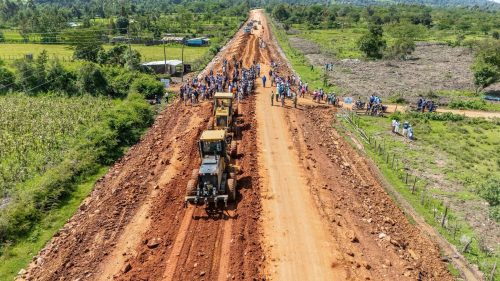Ongoing road construction in Bomet County: PHOTO/@_KithureKindiki/X