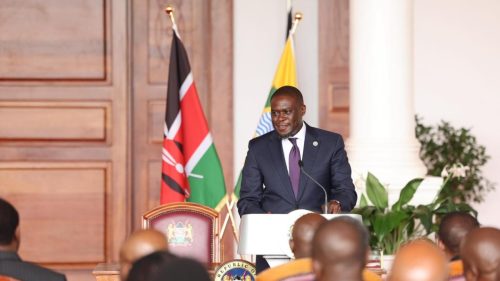 Nairobi County Governor Johnson Sakaja during a past event. PHOTO/https://web.facebook.com/sakaja