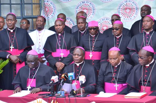 Catholic Bishops during a past event. PHOTO/https://www.facebook.com/Kenya Conference of Catholic Bishops