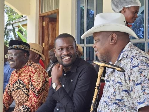 United Opposition Spokesman Mukhisa Kituyi presiding over a meeting between Edwin Sifuna and Bukusu council of elders. PHOTO//https://www.facebook.com/profile.php?id=100063625064069
