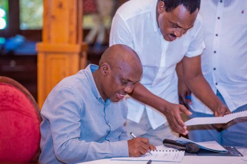 In attendance were PSs Dr.Kipronoh Ronoh Paul and Jonathan Mueke among other heads of State Agencies. PHOTO//https://www.facebook.com/profile.php?id=100064454481570