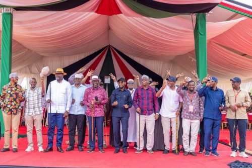 William Ruto and other leaders in Banisa, Mandera County. PHOTO/https://www.facebook.com/William Samoei Ruto﻿