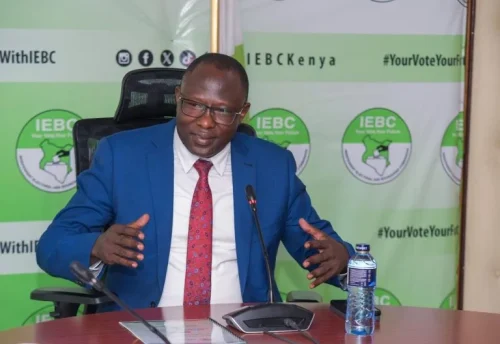 IEBC Chairperson Erastus Ethekon during a past event. PHOTO/@IEBCKenya/X