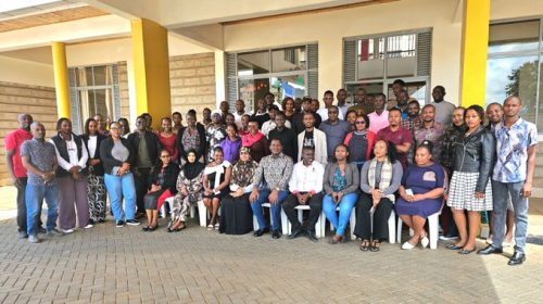 A section of trained Huduma Kenya Universal Service Agents drawn from the 59 Huduma Centres countrywide. PHOTO/@KUCCPS_Official/X