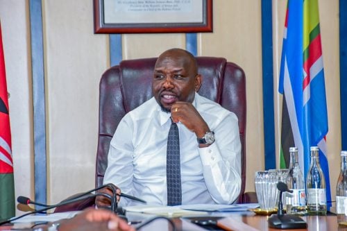 CS Kipchumba Murkomen chairing a meeting of the technical committee overseeing the establishment and operationalization of the unit. PHOTO/@kipmurkomen/X