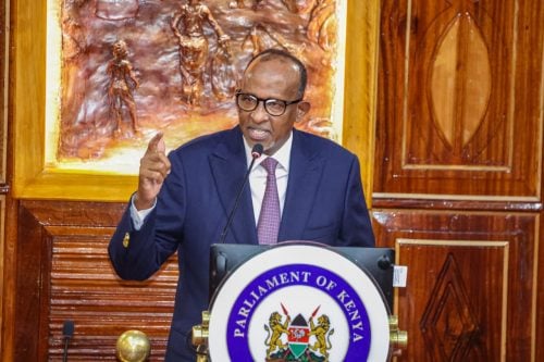Aden Duale appearing before the Senate Plenary. PHOTO/@HonAdenDuale /X