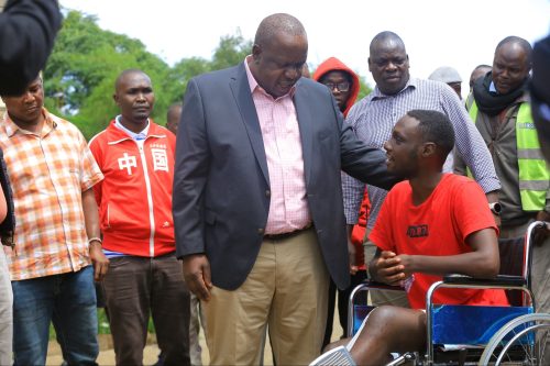 Matiang'i during a visit to Obed Mogunda Somoni at Chiron Hospital, where he is receiving specialised orthopaedic treatment. PHOTO@RealMatiangi/X