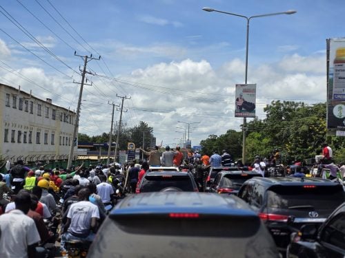 Linda Mwananchi leaders making their way to Kisumu County on Sunday, April 26, 2026. PHOTO/https://www.facebook.com/zuenathebrand