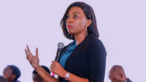 Pauline Njoroge gestures as she delivers a speech during an event on March 27, 2025. PHOTO/https://www.facebook.com/paulinenjoroge