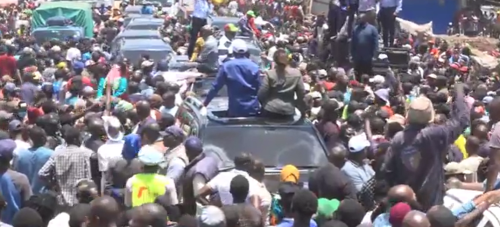 United Alternative Government rally in Gikomba Market. PHOTO/People Daily digital screengrab from a video posted byhttps://www.facebook.com/DPGachagua