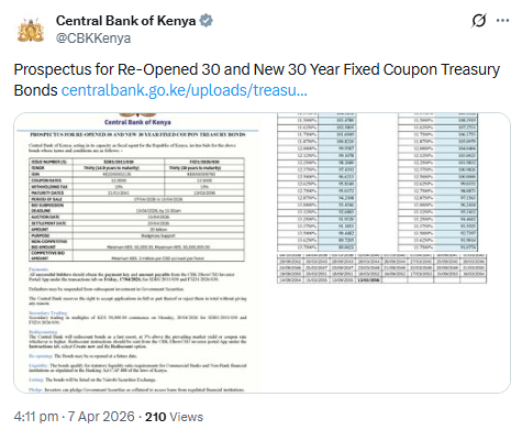 X post by CBK. PHOTO/Screengrab by People Daily Digital