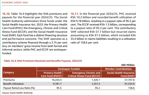 Part of the report by KNBS. PHOTO/ Screengrab by People Daily Digital