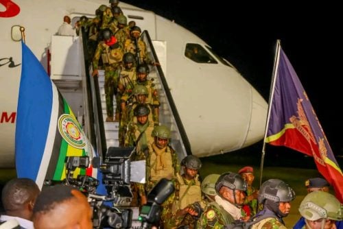 The fourth contingent of Kenyan officers touches down from Haiti