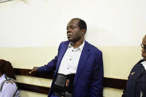 Raphael Tuju appears before Kibera Law Courts Chief Magistrate Stellar Atambo on Wednesday, April 8, 2026. PHOTO/Zipporah Ngwatu