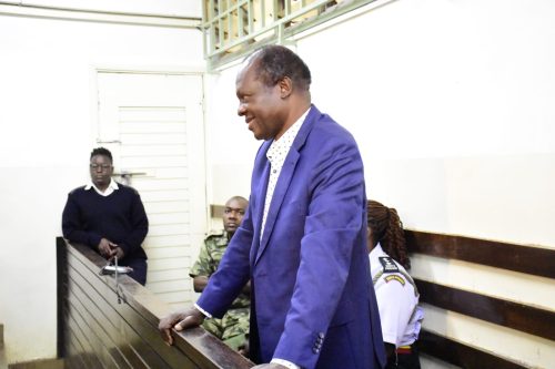 Raphael Tuju appears before Kibera Law Courts Chief Magistrate Stellar Atambo on Wednesday, April 8, 2026.PHOTO/Zipporah Ngwatu