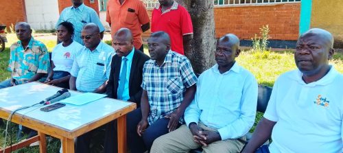 Vihiga county government officers led by CECM finance Meshack Mulongo address the press to condem the assault on Vihiga senator Godfrey Osotsi in Kisumu by goons on 9th April 2026.Photo/Enock Amukhale