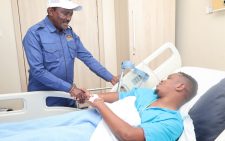 Kalonzo calls for calm after visiting Sammy Kioko in hospital