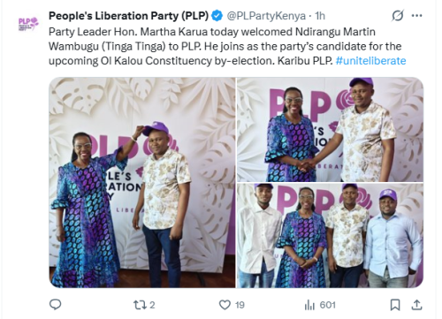 People’s Liberation Party (PLP) post on April 22, 2026. PHOTO/Screengrab by People Daily Digital/@PLPartyKenya/X