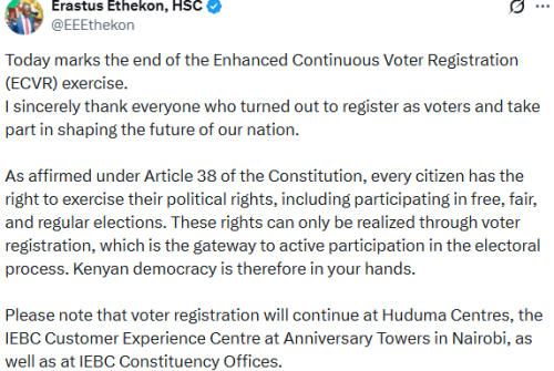 The statement by IEBC Chairperson Erastus Ethekon
