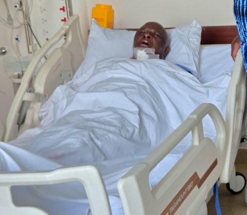 Vihiga Senator Godfrey Osotsi in a hospital bed after his attack in Kisumu: PHOTO//https://www.facebook.com/profile.php?id=100044525912485