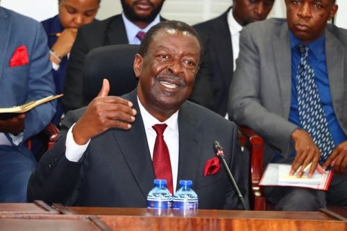 Musalia Mudavadi appearing before the Senate on Thursday, May 7 2026. PHOTO/https://www.facebook.com/ParliamentKE/Fb