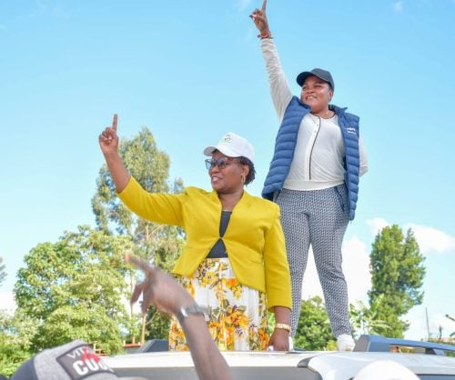 Impeached Meru Governor Kawira Mwangaza endorsing Purity Ngirici for Kirinyaga Gubernatorial seat in 2027, PHOTO//https://www.facebook.com/BAITEFAMILY