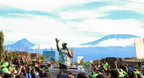 DCP leader Rigathi Gachagua addresses residents of Kimana, Kajiado County, on Sunday, May 3, 2026. PHOTO/https://www.facebook.com/DPGachagua