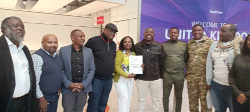 Kenyans living in the United Kingdom are waiting for the arrival of the former deputy dresident at heathrow iaport in london. PHOTO//Rigathi Gachagua after his arrival in the UK for his tour of England. PHOTO//https://web.facebook.com/profile.php?id=100042978711245