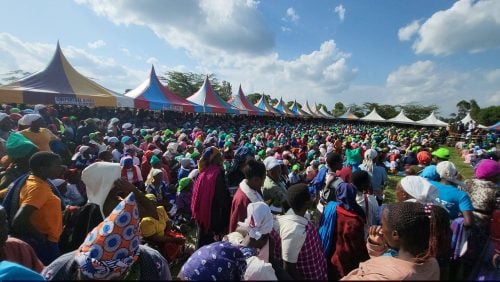 Vincent Rotich's supporters during his homecoming ceremony after his Emurua Dikirr loss. PHOTO/https://www.facebook.com/kibetrotic