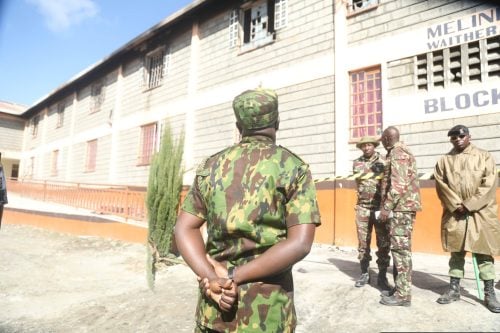A section of burnt Utumishi Girls' Academy