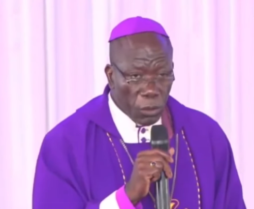 Bishop Charles Ong’injo speaks during the burial of Mzee Eliud Nyikal Okaka, the father of Seme Member of Parliament James Nyikal in Seme, Kisumu County on Saturday, May 2, 2026, PHOTO/.Screengrab by People Daily Digital/https://www.facebook.com/profile.php?id=100083780329366