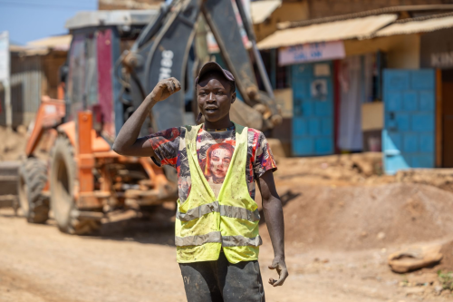 Dennis Mwendwa Gitari, 25, says that apart from easing movement and connectivity, the road projects have opened job opportunities for the youth. 