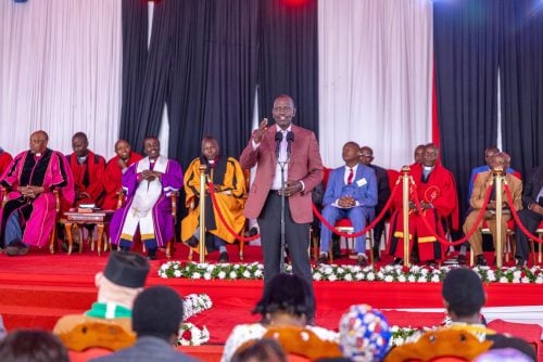 President William Ruto attends a church service on Sunday, May 3, 2026, at AIC Githumu in Kandara, Murang’a County. PHOTO/@WilliamsRuto/X