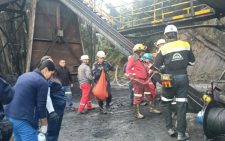 Explosion traps 12 in a Colombian coal mine