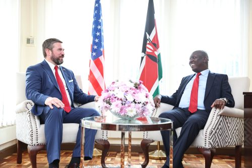 DPP Renson Ingonga with Deputy Director of the United States Federal Bureau of Investigation (FBI), Andrew Bailey. PHOTO/@ODPP_KE/X
