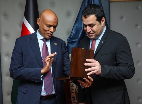 The Director of Criminal Investigations, Mr. Mohamed I. Amin, today hosted Mr. Abdulaziz Obaidalla, INTERPOL’s Director of Global Outreach and Regional Support (DGORS), for high-level talks at DCI Headquarters in Nairobi.