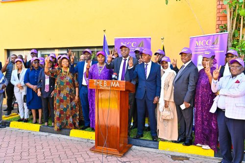The Maendeleo Chap Chap Party leaders led by Alfred Mutua after the party’s National Governing Council on May 14 2026. PHOTO/@DrAlfredMutua