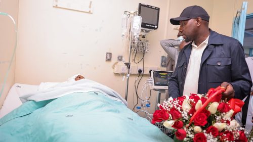 Murkomen visits Rachel Wandeto at Kenyatta National Hospital after Mwiki attack. PHOTO/@kipmurkomen/X